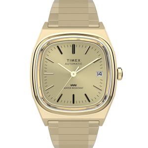 Timex® Automatic 1983 E Line Reissue 34mm Gold-Tone Expansion Band Watch