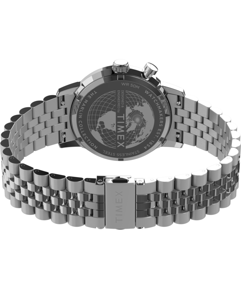Marlin® Moon Phase Multifunction 40mm Stainless Steel Bracelet Watch - Image 5