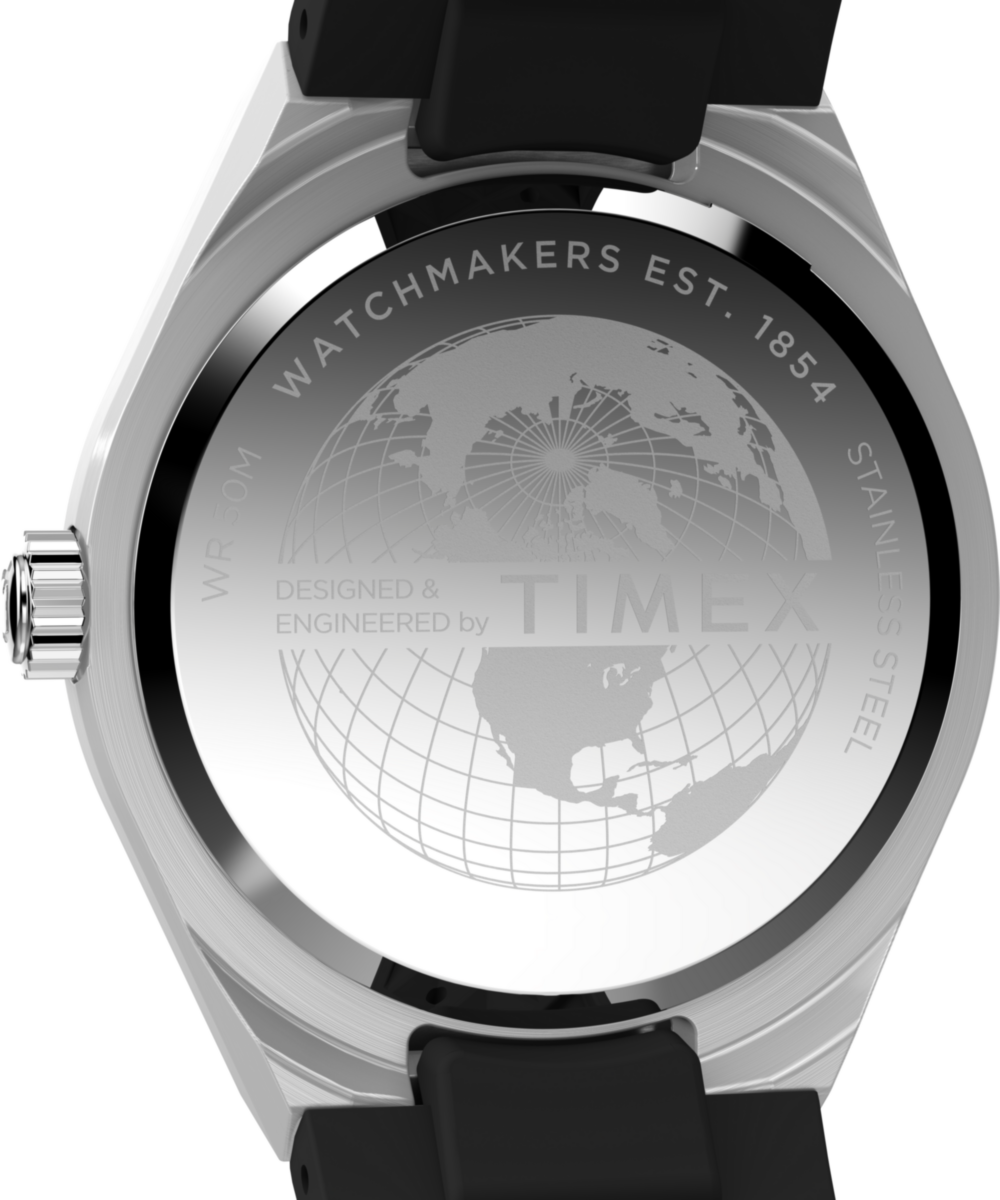 Q Timex® Continental GMT 39mm Synthetic Rubber Strap Watch - Image 5