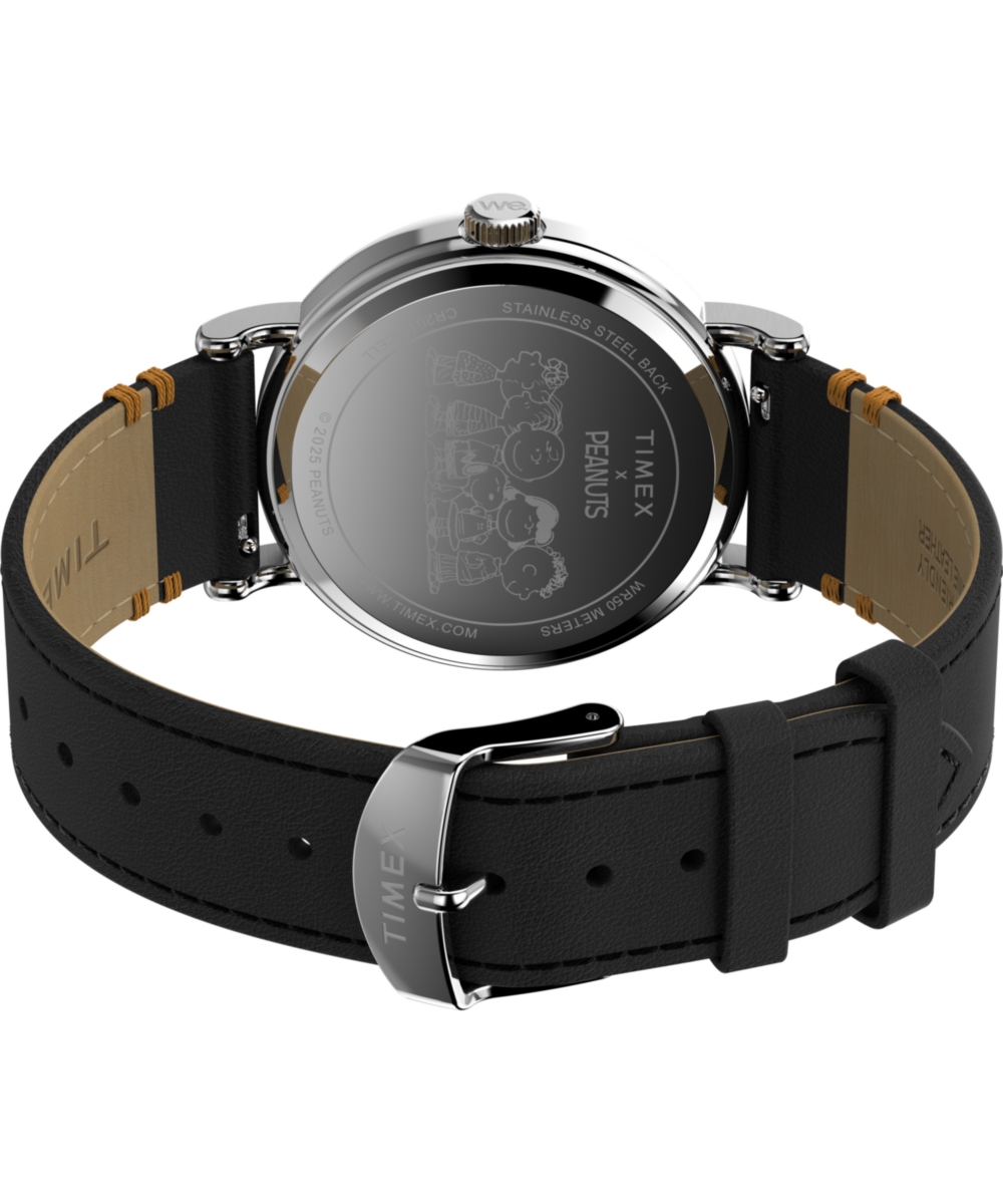 Peanuts® x Timex Weekender Pumpkin Dial 40mm Leather Strap Watch - Image 5