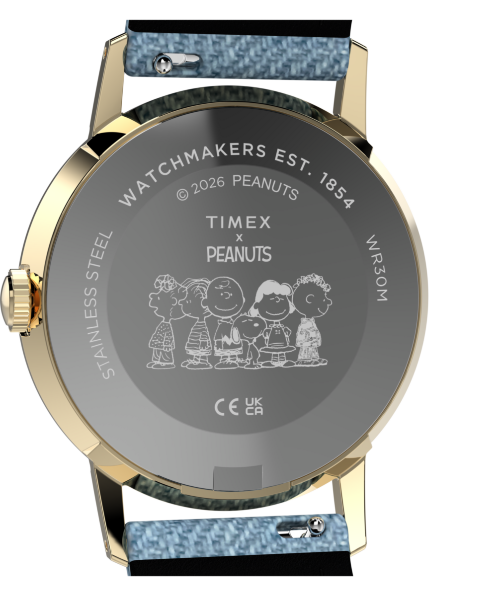 Peanuts® x Timex Marlin® 1965 Reissue Inspired Snoopy Tennis 34mm Fabric Strap Watch - Image 5