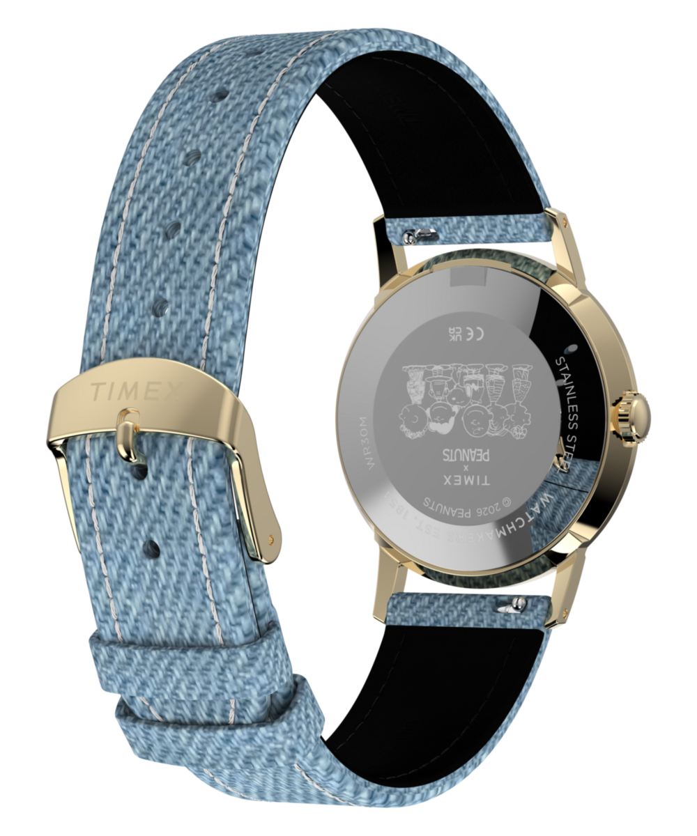 Peanuts® x Timex Marlin® 1965 Reissue Inspired Snoopy Tennis 34mm Fabric Strap Watch - Image 6