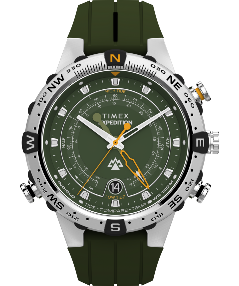 Expedition® Tide-Temp-Compass 45mm Silicone Strap Watch