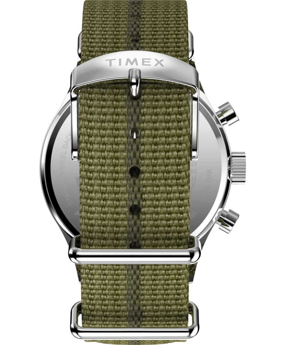 Timex Weekender New England Chronograph 40mm Eco-Conscious Fabric Strap Watch - Image 4