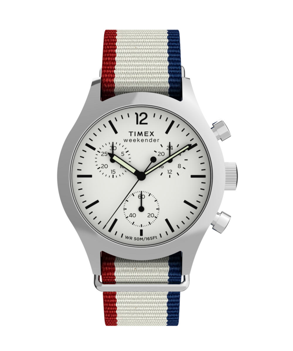 Timex Weekender New England Chronograph 40mm Eco-Conscious Fabric Strap Watch