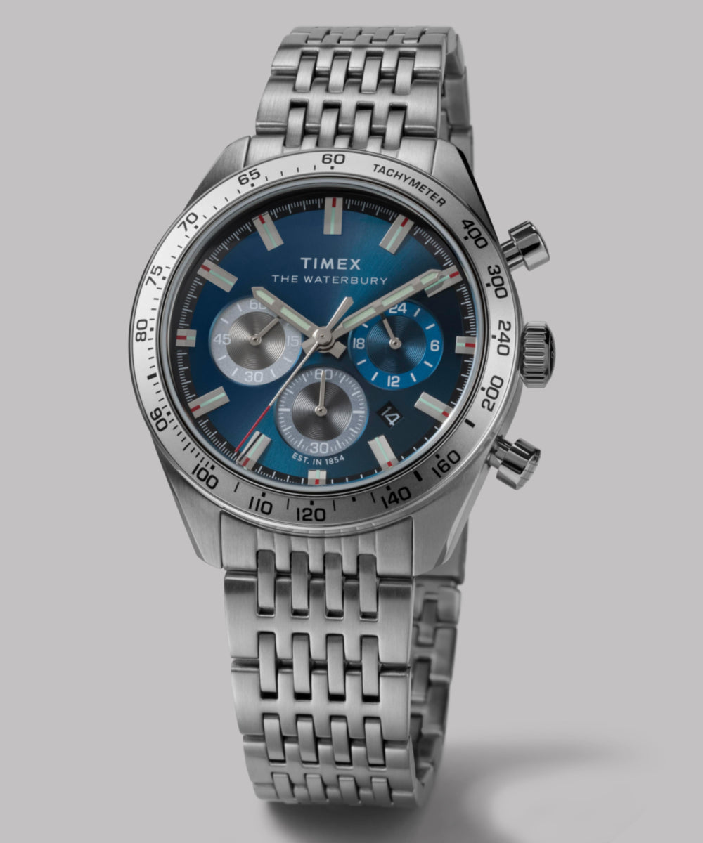 Waterbury Traditional Chronograph 41mm Stainless Steel Bracelet Watch - Image 8