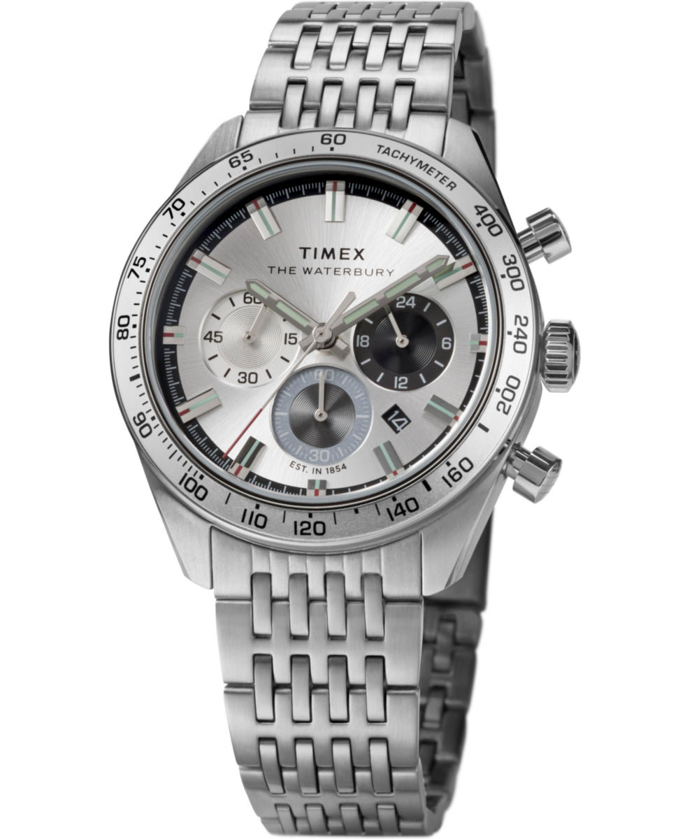 Waterbury Traditional Chronograph 41mm Stainless Steel Bracelet Watch - Image 7