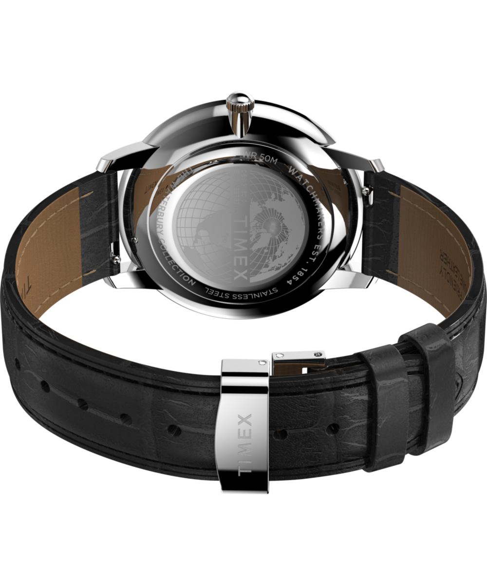 Waterbury Metropolitan Sub-Second 39mm Leather Strap Watch - Image 6