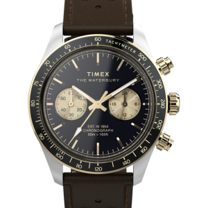 Waterbury Heritage Chronograph 39mm Leather Strap Watch 