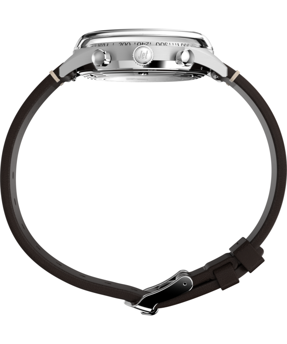 Marlin® Jet Quartz Chronograph 40mm Leather Strap Watch - Image 3