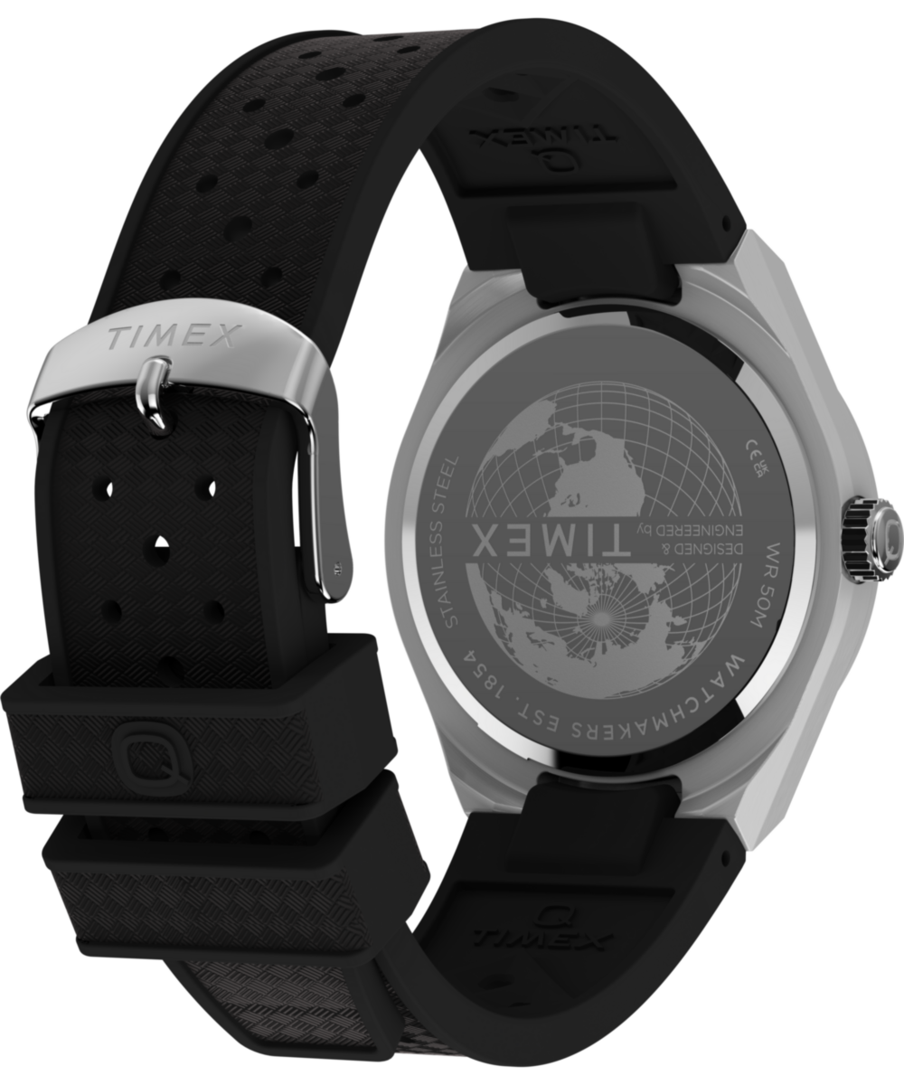 Q Timex Continental GMT 39mm Synthetic Rubber Watch - Image 5