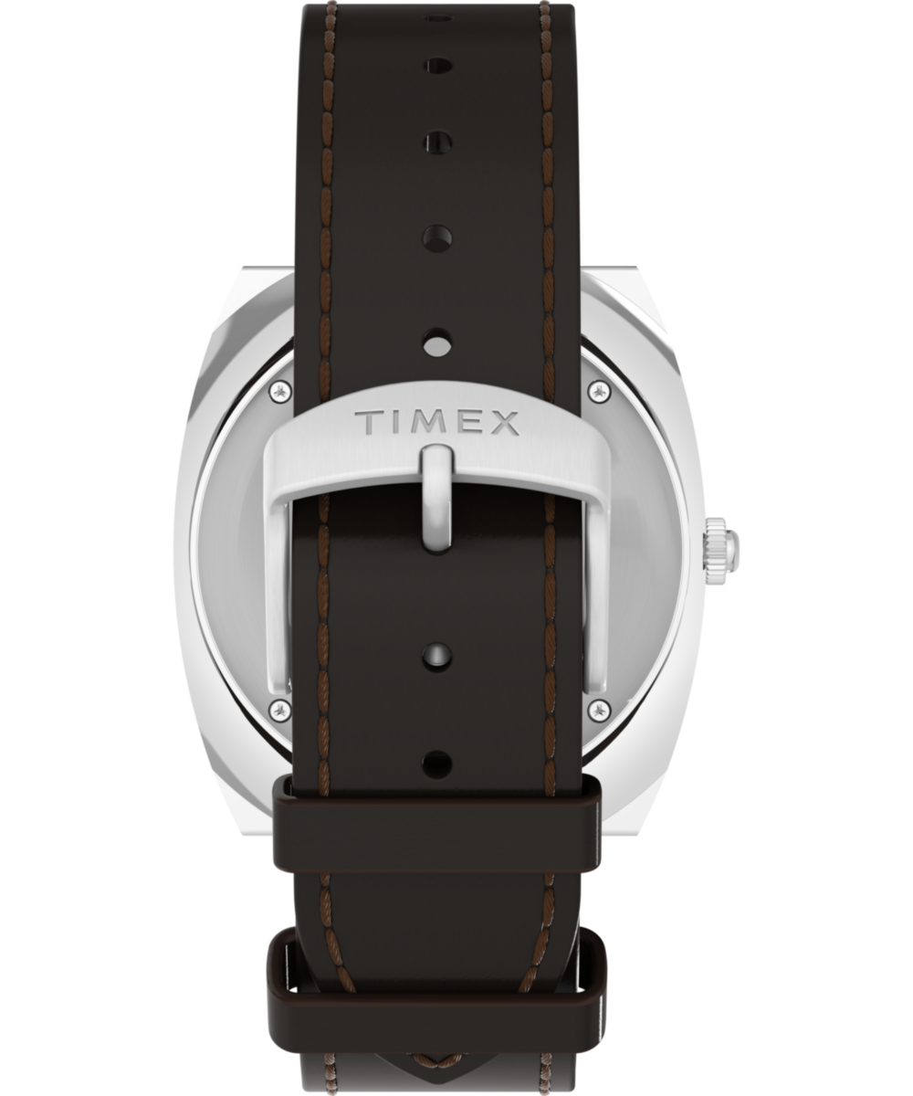 Q Timex® 1972 World Time 39mm Leather Strap Watch - Image 3