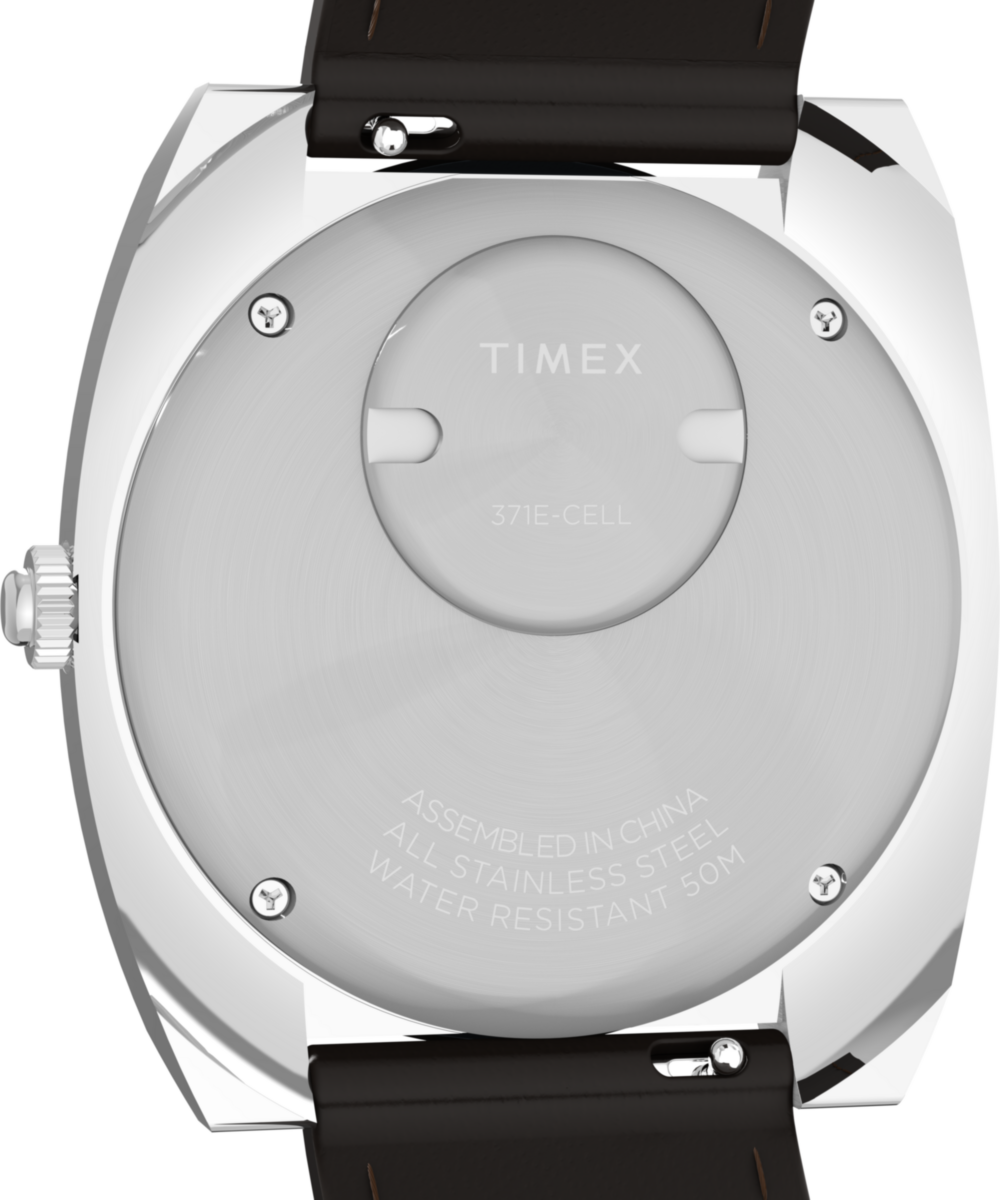 Q Timex® 1972 World Time 39mm Leather Strap Watch - Image 4