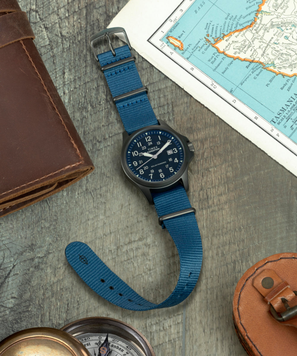 Expedition® Field Post Solar 41mm Eco-Conscious Fabric Strap Watch - Image 6