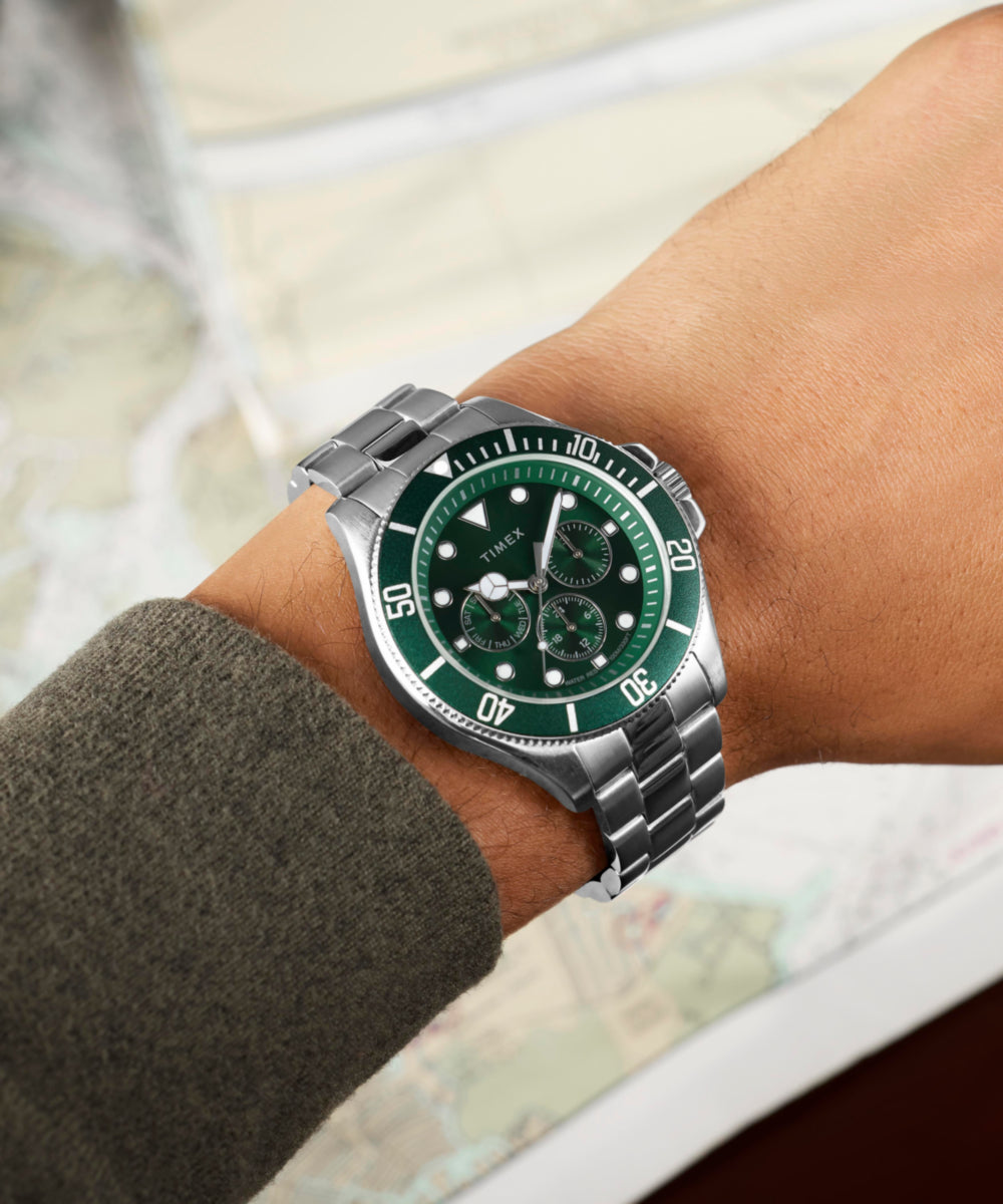 Harborside Coast Multifunction 43mm Stainless Steel Bracelet Watch - Image 2