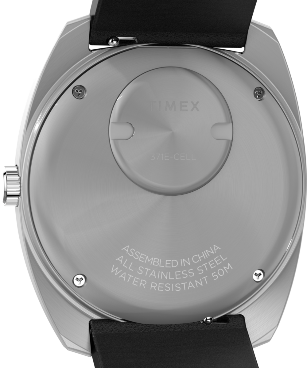 Q Timex® 1975 Enigma 37mm Leather Strap Watch - Image 4
