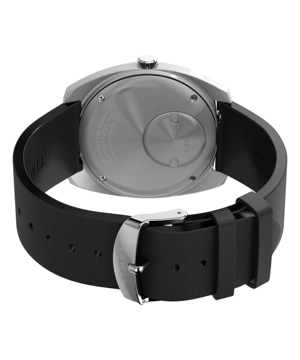 Q Timex® 1975 Enigma 37mm Leather Strap Watch - Image 5