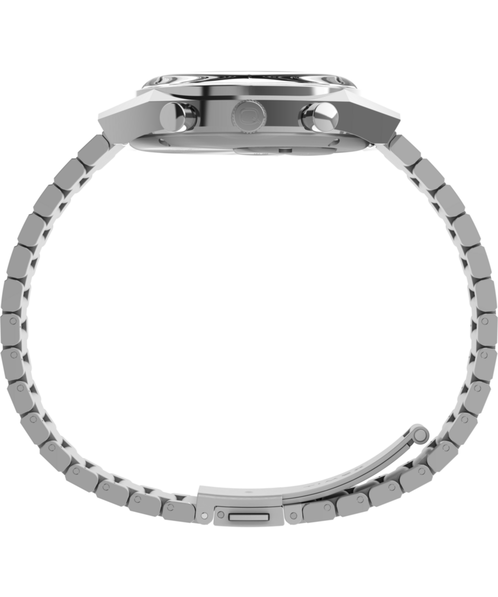 Q Timex® Falcon Eye Chronograph 40mm Stainless Steel Bracelet Watch - Image 2