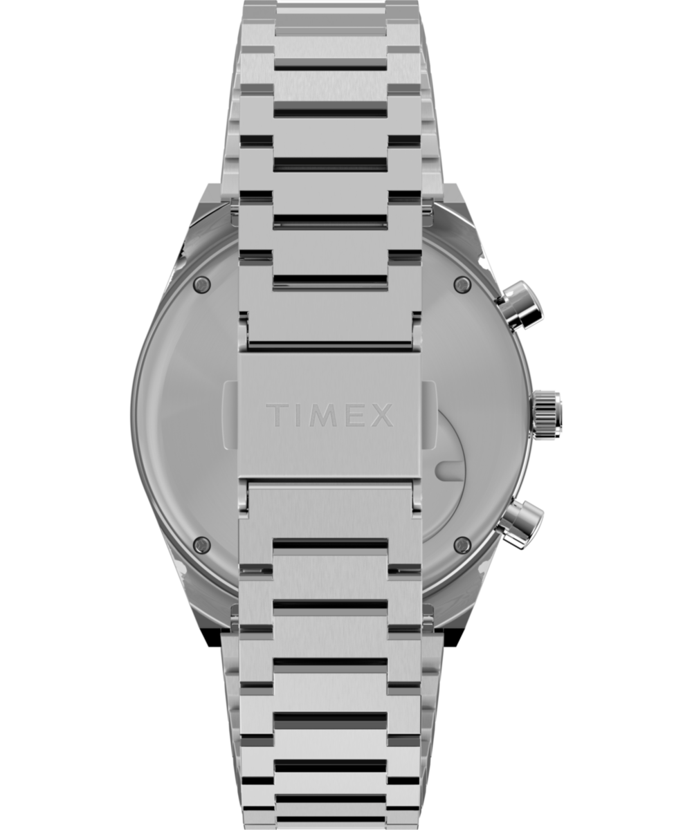 Q Timex® Falcon Eye Chronograph 40mm Stainless Steel Bracelet Watch - Image 3