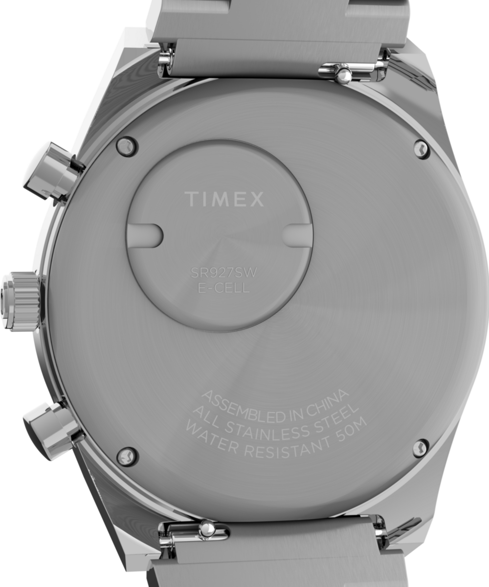 Q Timex® Falcon Eye Chronograph 40mm Stainless Steel Bracelet Watch - Image 4