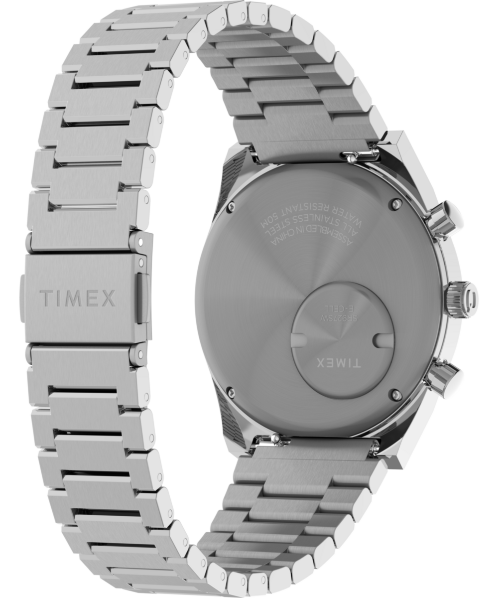 Q Timex® Falcon Eye Chronograph 40mm Stainless Steel Bracelet Watch - Image 5