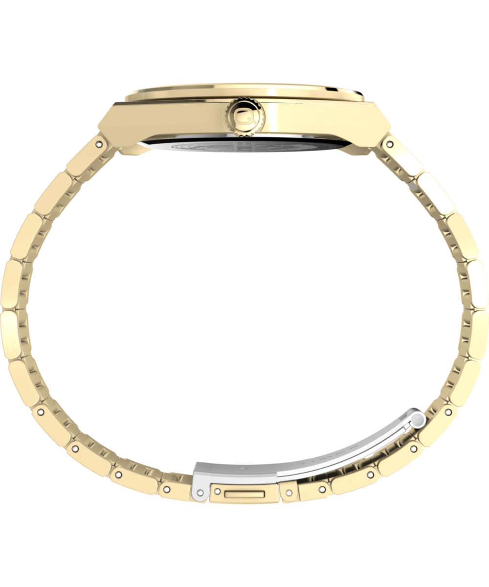 Q Timex® Continental Day and Date 39mm Stainless Steel Bracelet Watch - Image 3
