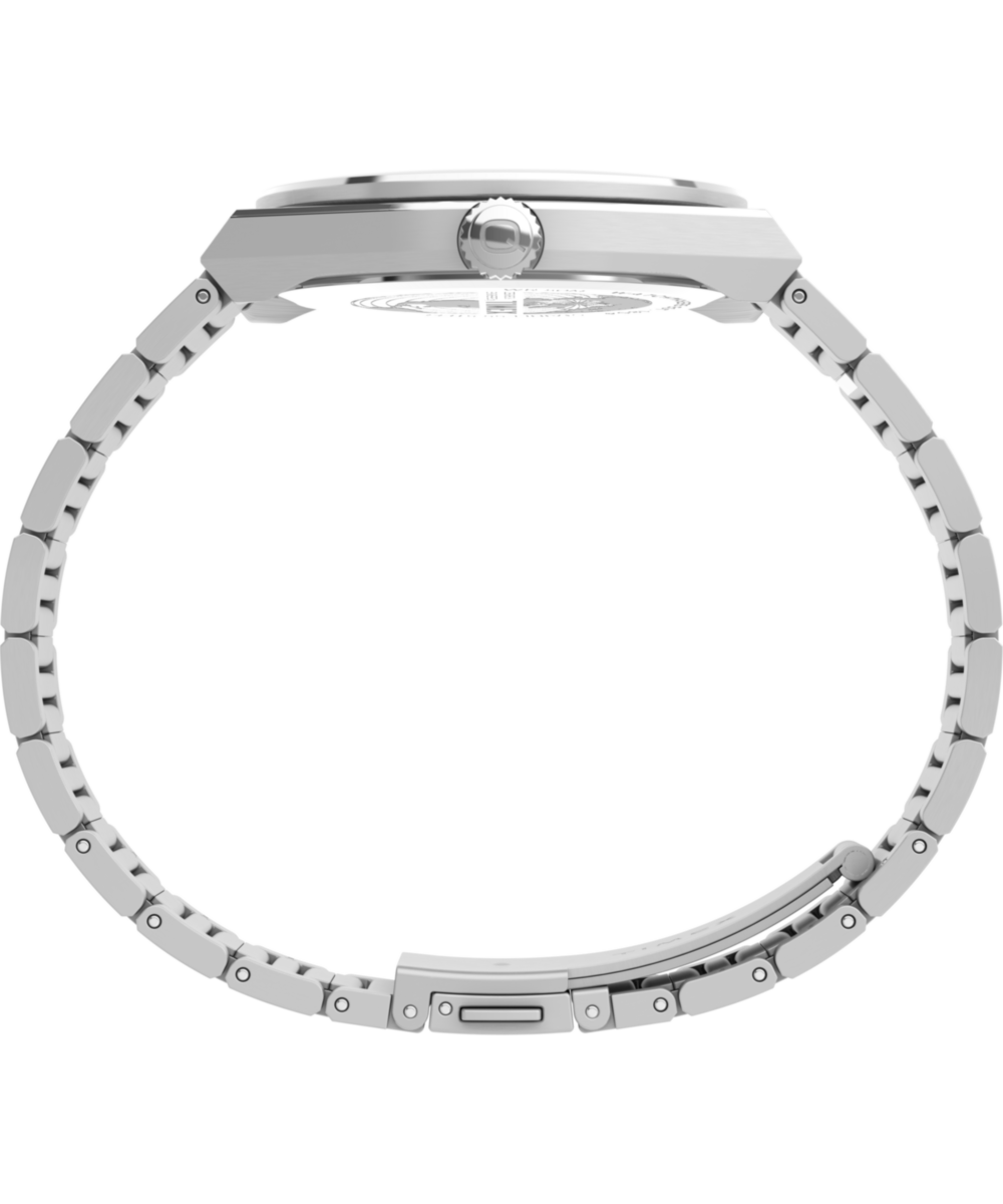 Q Timex® Continental Day and Date 39mm Stainless Steel Bracelet Watch - Image 3