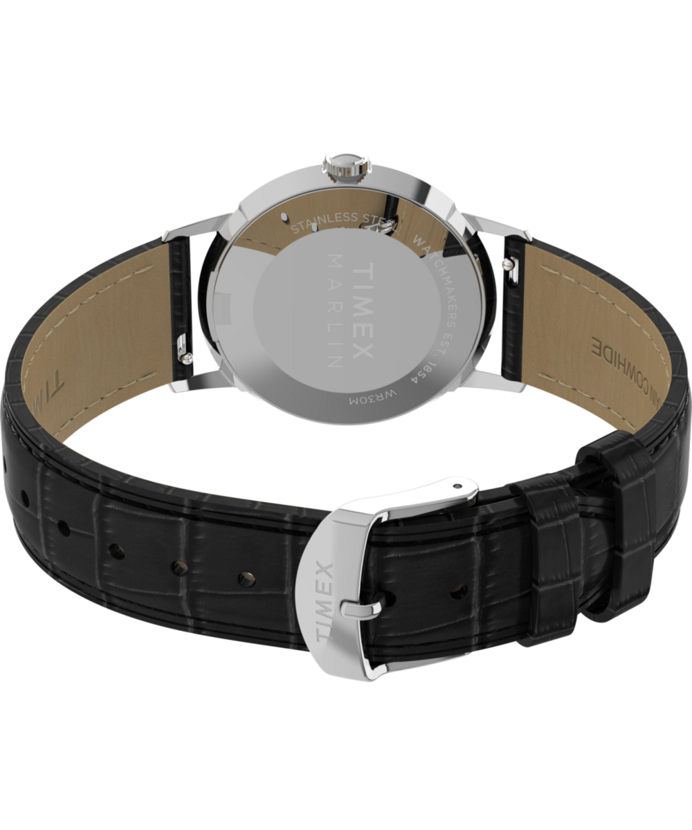 Marlin® Quartz 34mm Leather Strap Watch - Image 6