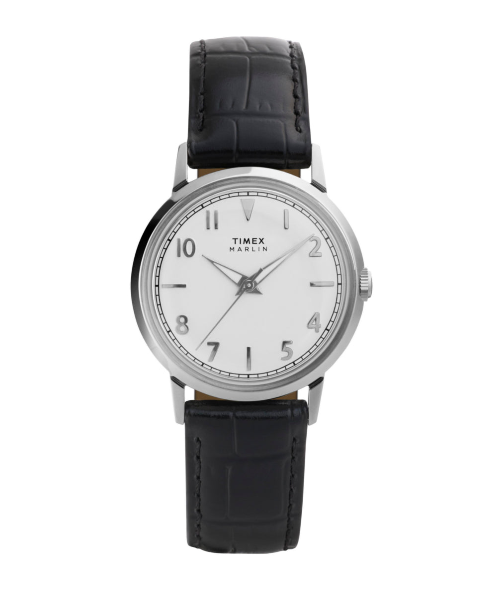 Marlin® Quartz 34mm Leather Strap Watch - Image 7