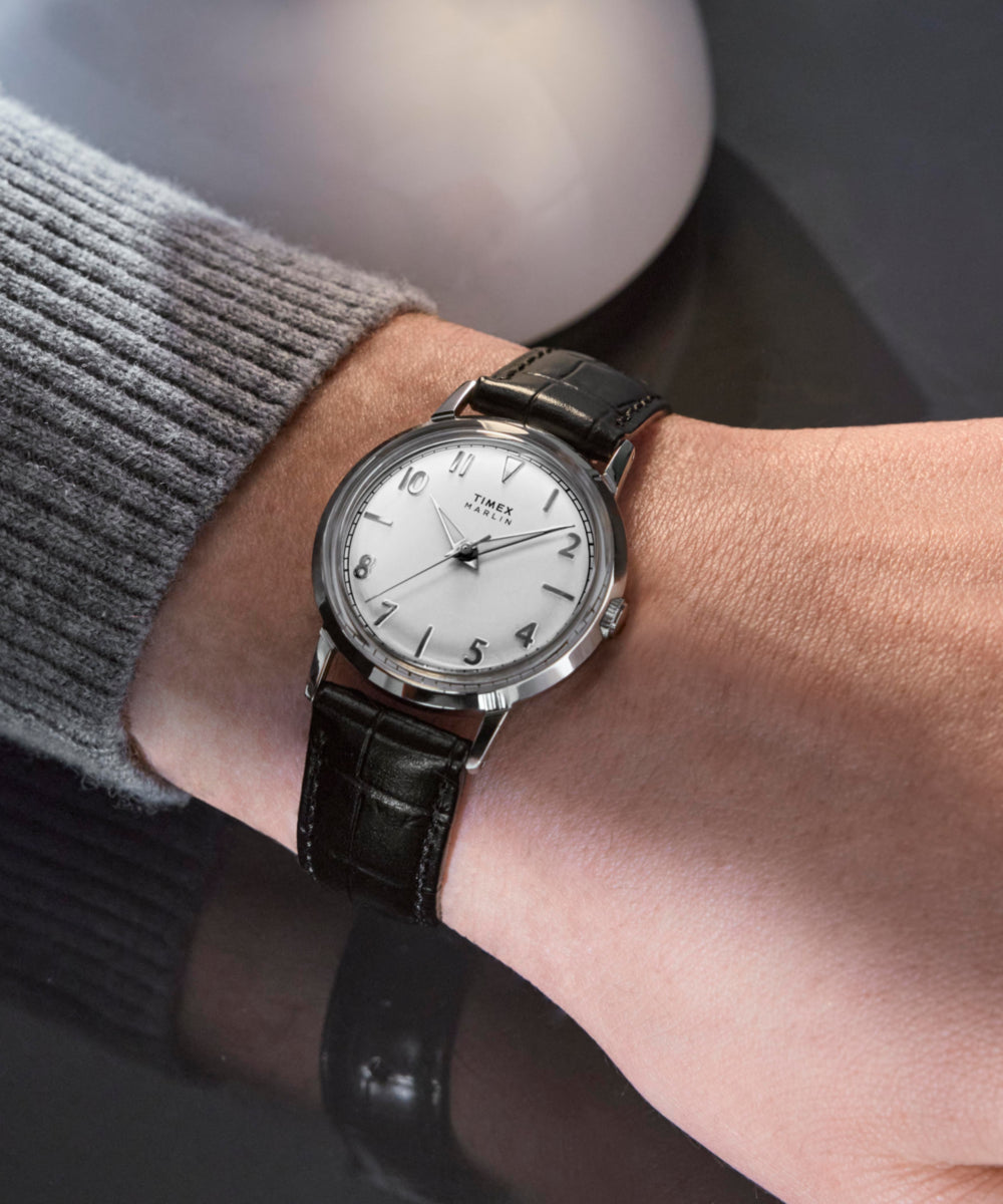 Marlin® Quartz 34mm Leather Strap Watch - Image 2