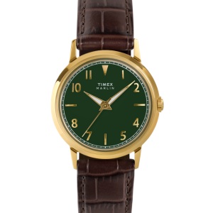 Marlin® Quartz 34mm Leather Strap Watch