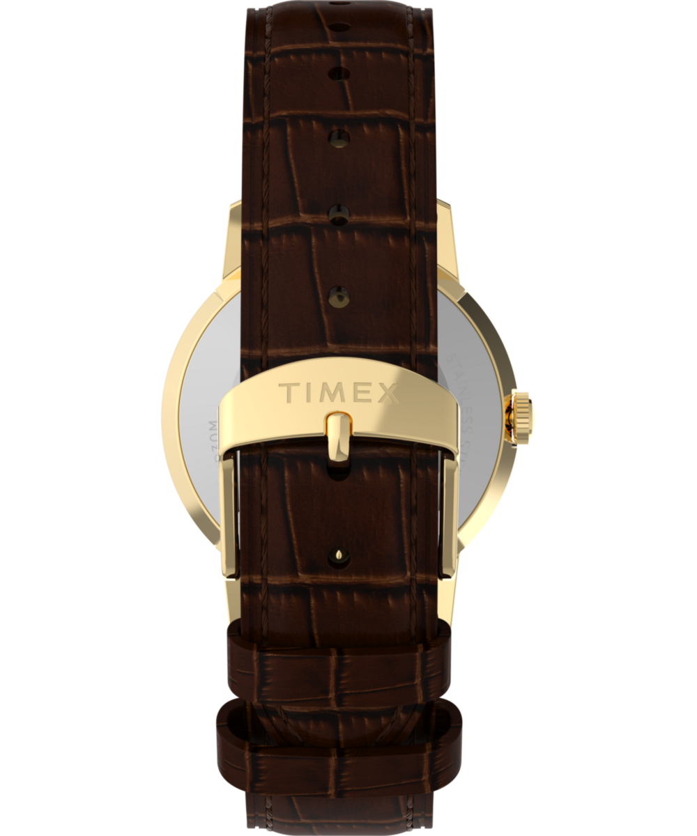 Marlin® Quartz 34mm Leather Strap Watch - Image 4