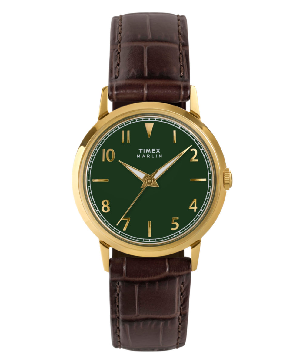 Marlin® Quartz 34mm Leather Strap Watch - Image 7