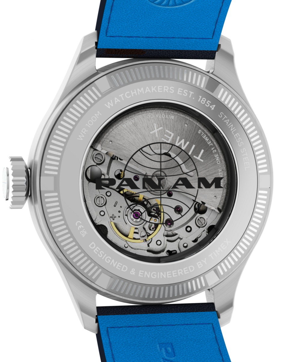 Pan Am® x Timex Waterbury Automatic Ace 41mm Leather Strap Watch - Image 6