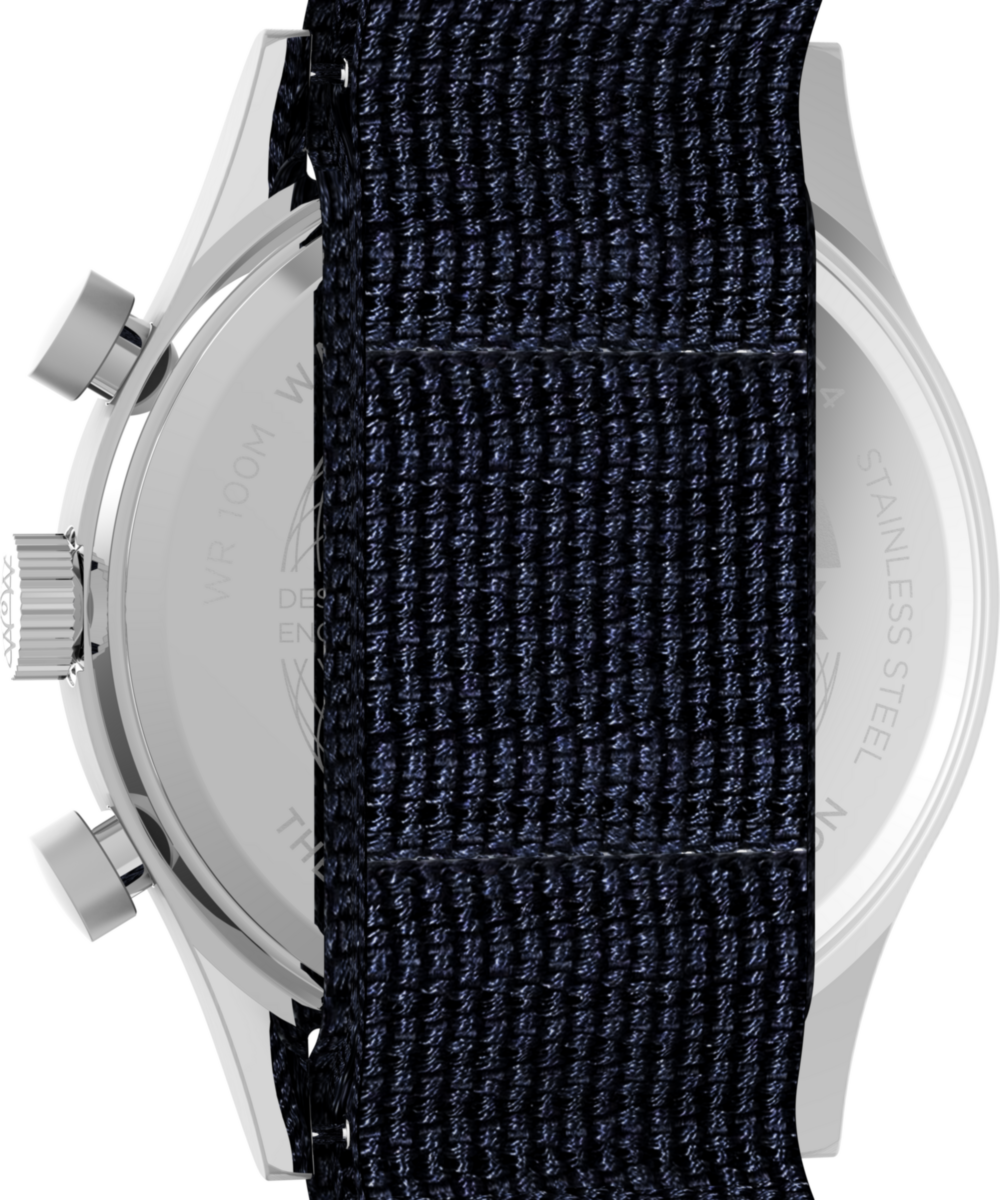 Waterbury Traditional Fly-Back Chronograph 43mm Fabric Strap Watch - Image 4