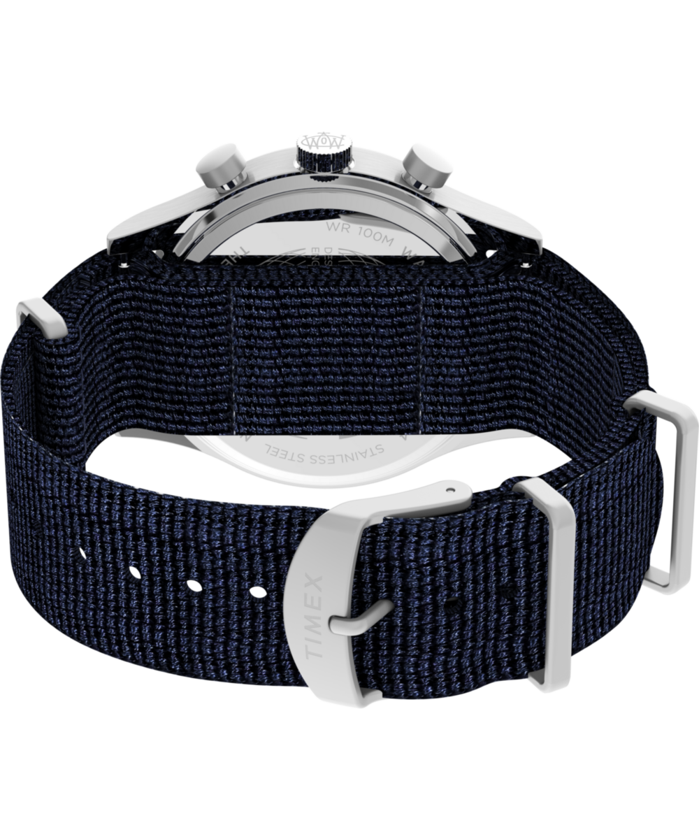 Waterbury Traditional Fly-Back Chronograph 43mm Fabric Strap Watch - Image 5