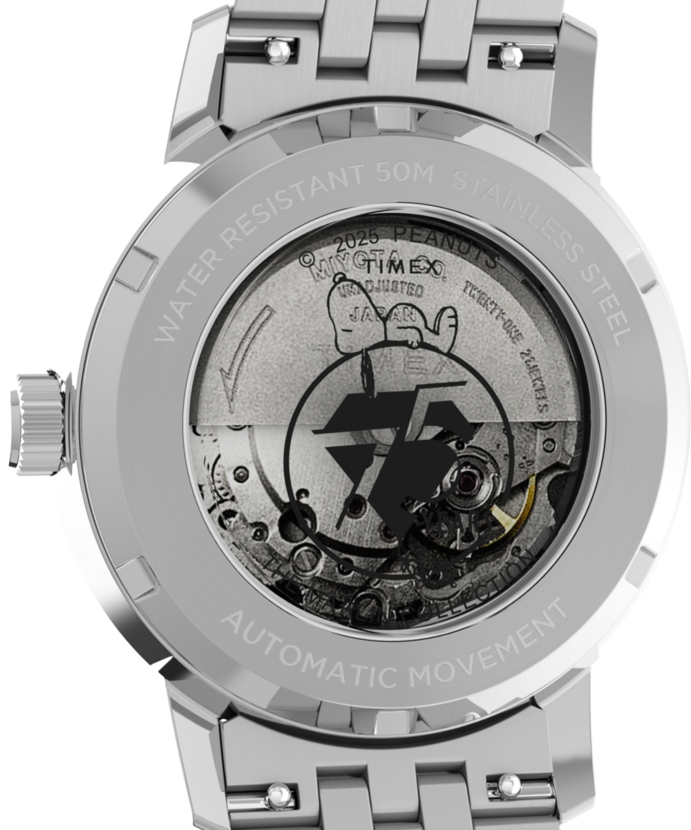Peanuts® x Timex Marlin® Automatic 75th Anniversary 40mm Stainless Steel Bracelet Watch - Image 5