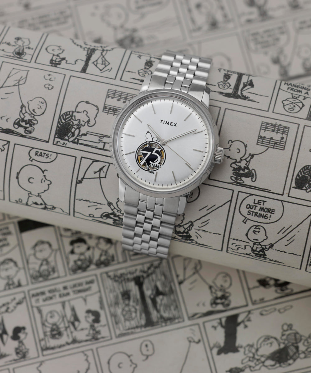 Peanuts® x Timex Marlin® Automatic 75th Anniversary 40mm Stainless Steel Bracelet Watch - Image 7