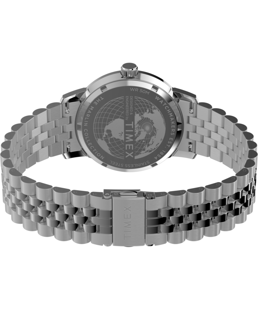 Marlin® Quartz GMT 40mm Stainless Steel Bracelet Watch - Image 5