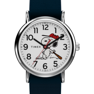 Peanuts® x Timex Weekender Baseball 38mm Fabric Strap Watch