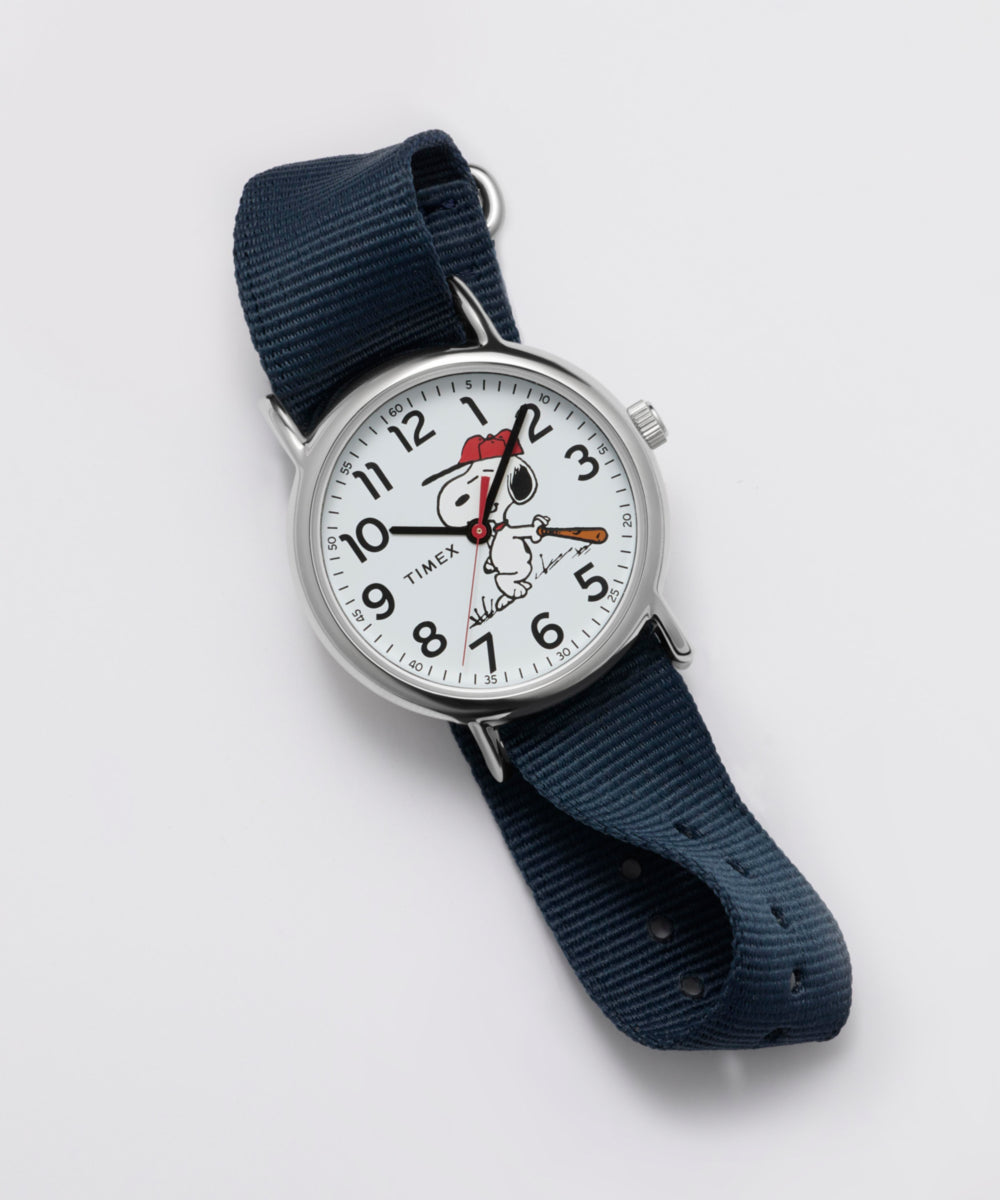 Peanuts® x Timex Weekender Baseball 38mm Fabric Strap Watch - Image 6