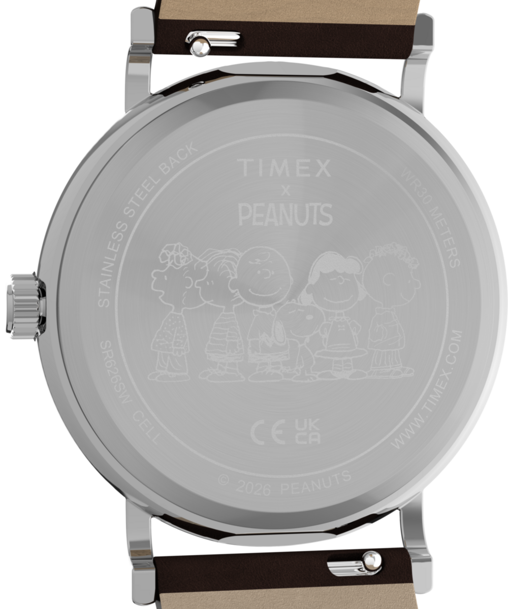 Peanuts® x Timex Weekender Baseball 38mm Leather Strap Watch - Image 4