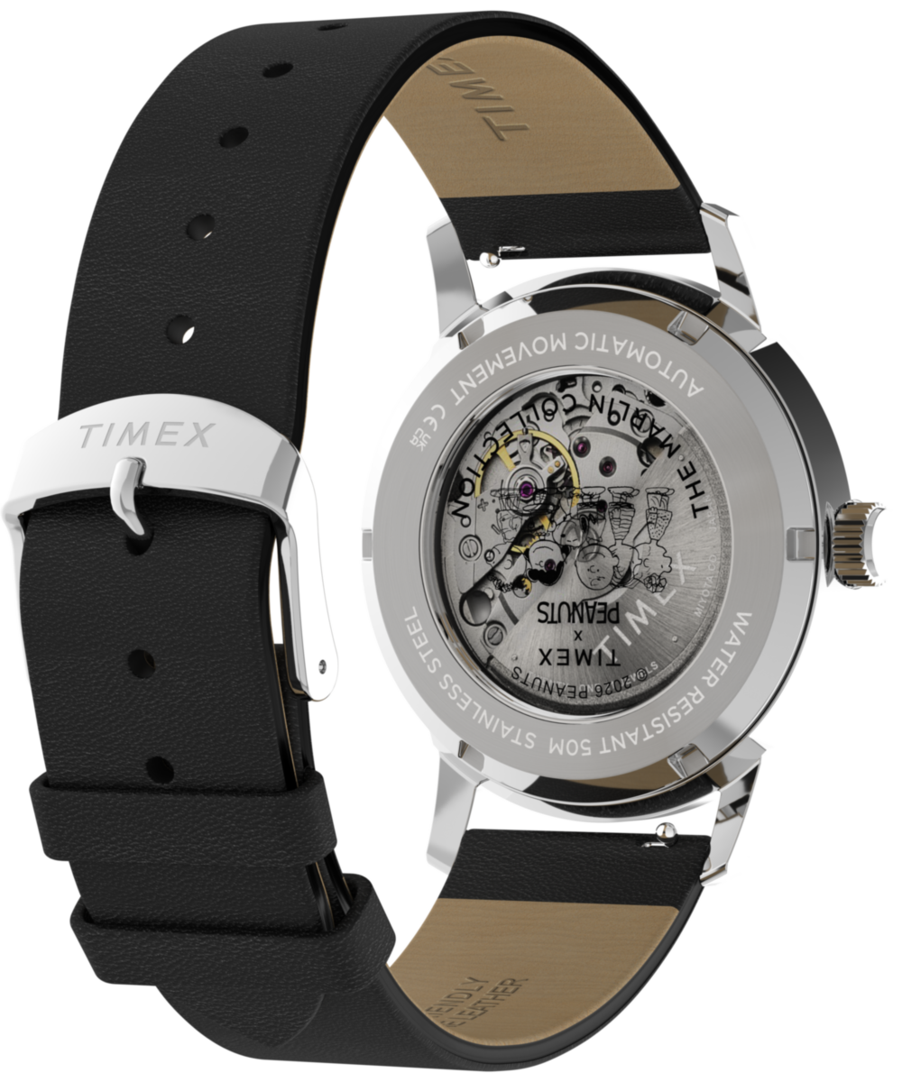 Peanuts® x Timex Marlin® Automatic Soccer 40mm Leather Strap Watch - Image 6