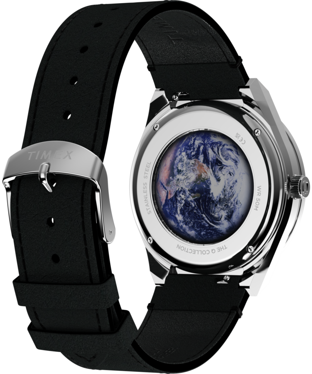 Q Timex NASA 40mm Leather Strap Watch - Image 6