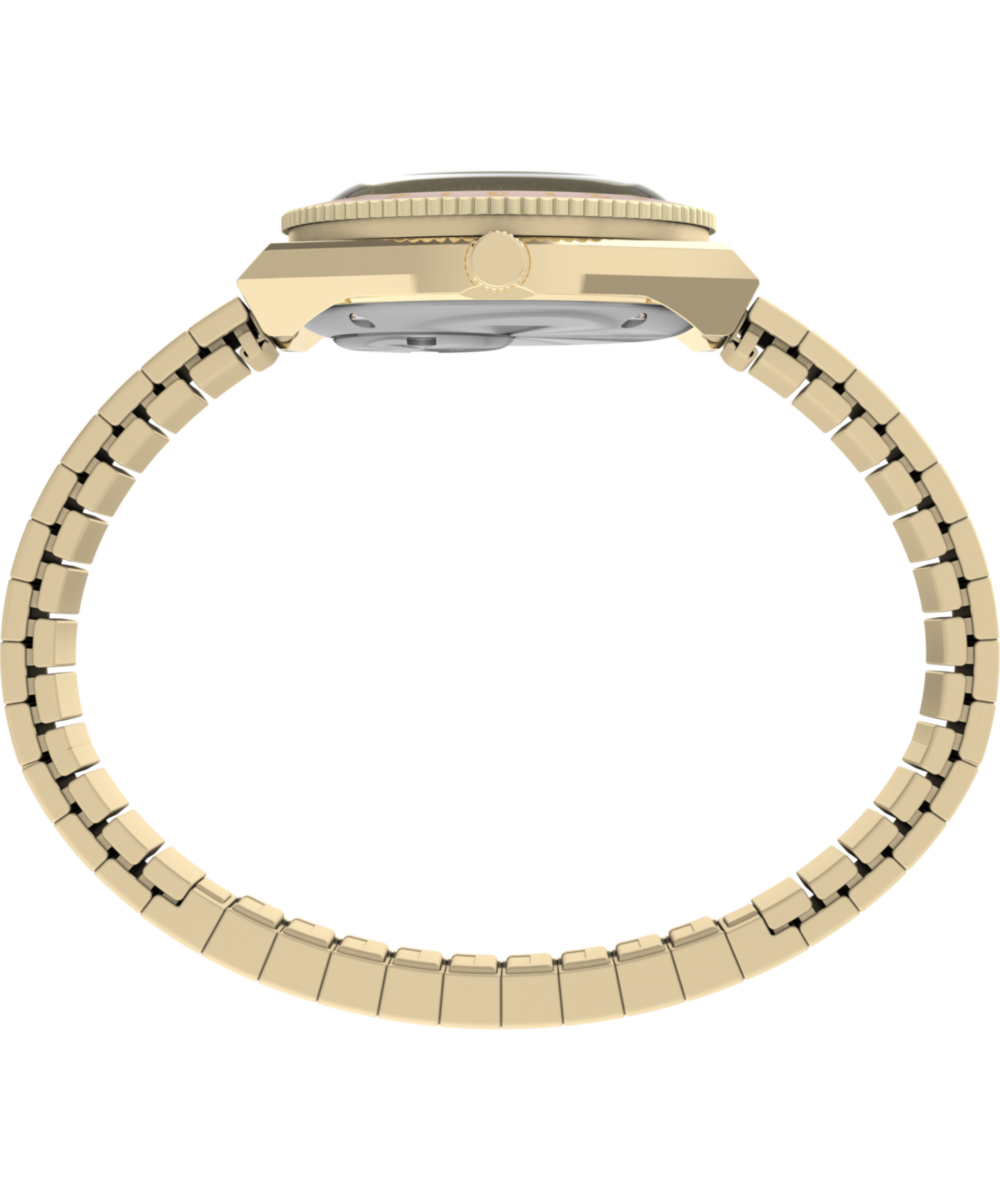 Q Timex® Mini 30mm Stainless Steel Expansion Band Watch - Image 3