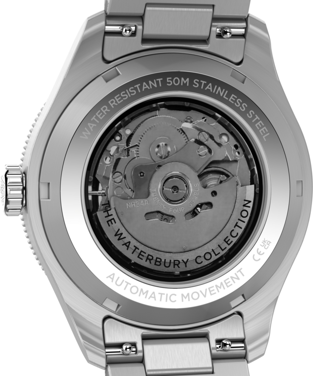 Waterbury Heritage Automatic GMT 41.5mm Stainless Steel Bracelet Watch - Image 4