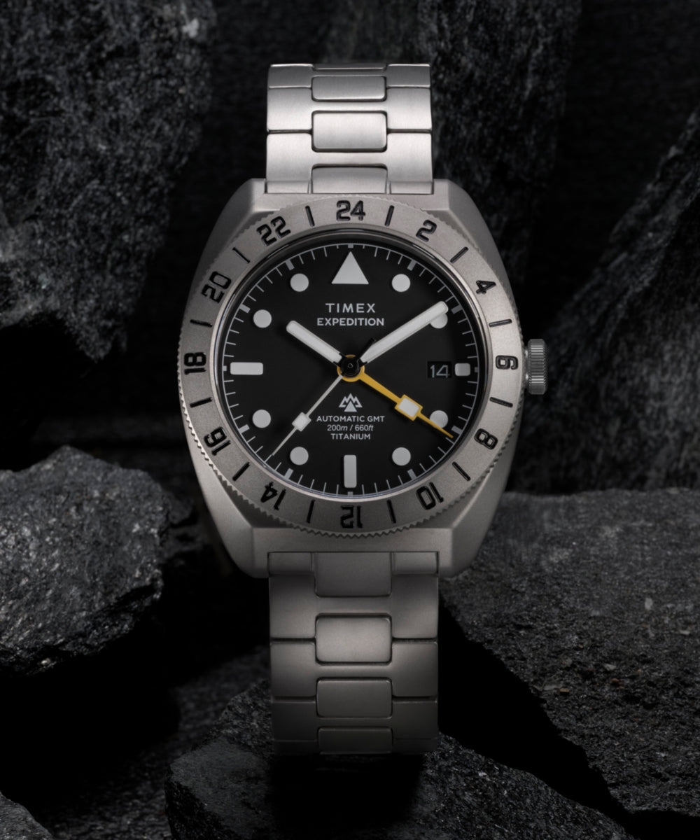 Expedition® Pioneer Titanium Automatic GMT 41mm Titanium Bracelet Watch - Image 7