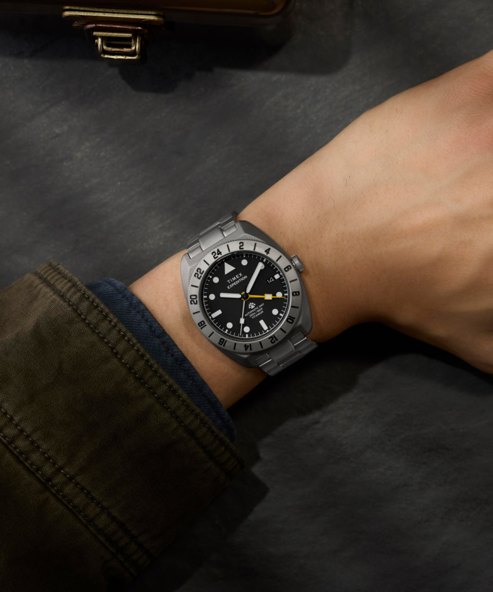 Expedition® Pioneer Titanium Automatic GMT 41mm Titanium Bracelet Watch - Image 2