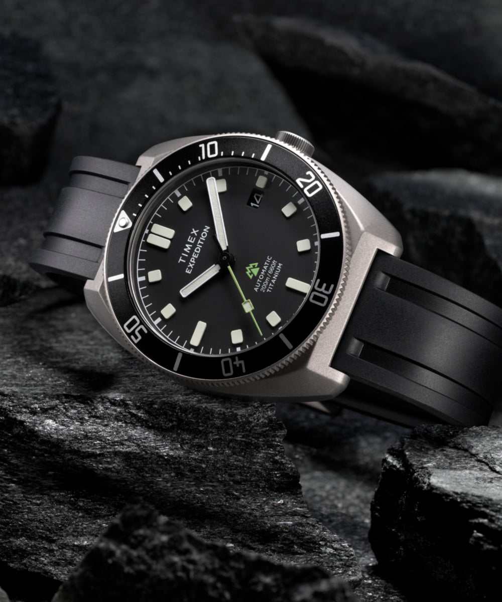 Expedition® Pioneer Titanium Automatic 41mm HNBR Synthetic Rubber Strap Watch - Image 7