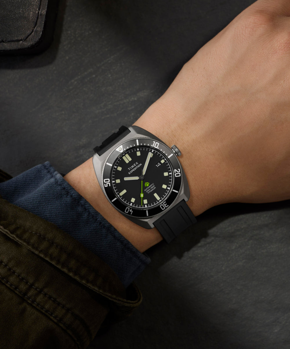 Expedition® Pioneer Titanium Automatic 41mm HNBR Synthetic Rubber Strap Watch - Image 2